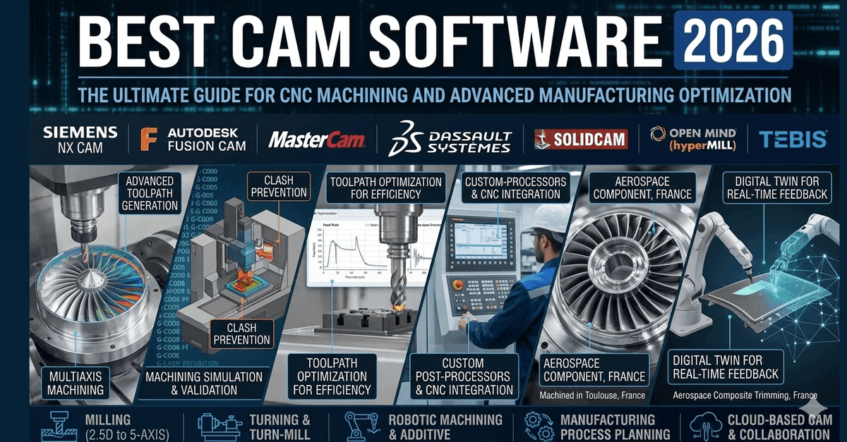 Best CAM Software 2026 — core suites vs AI machining stack